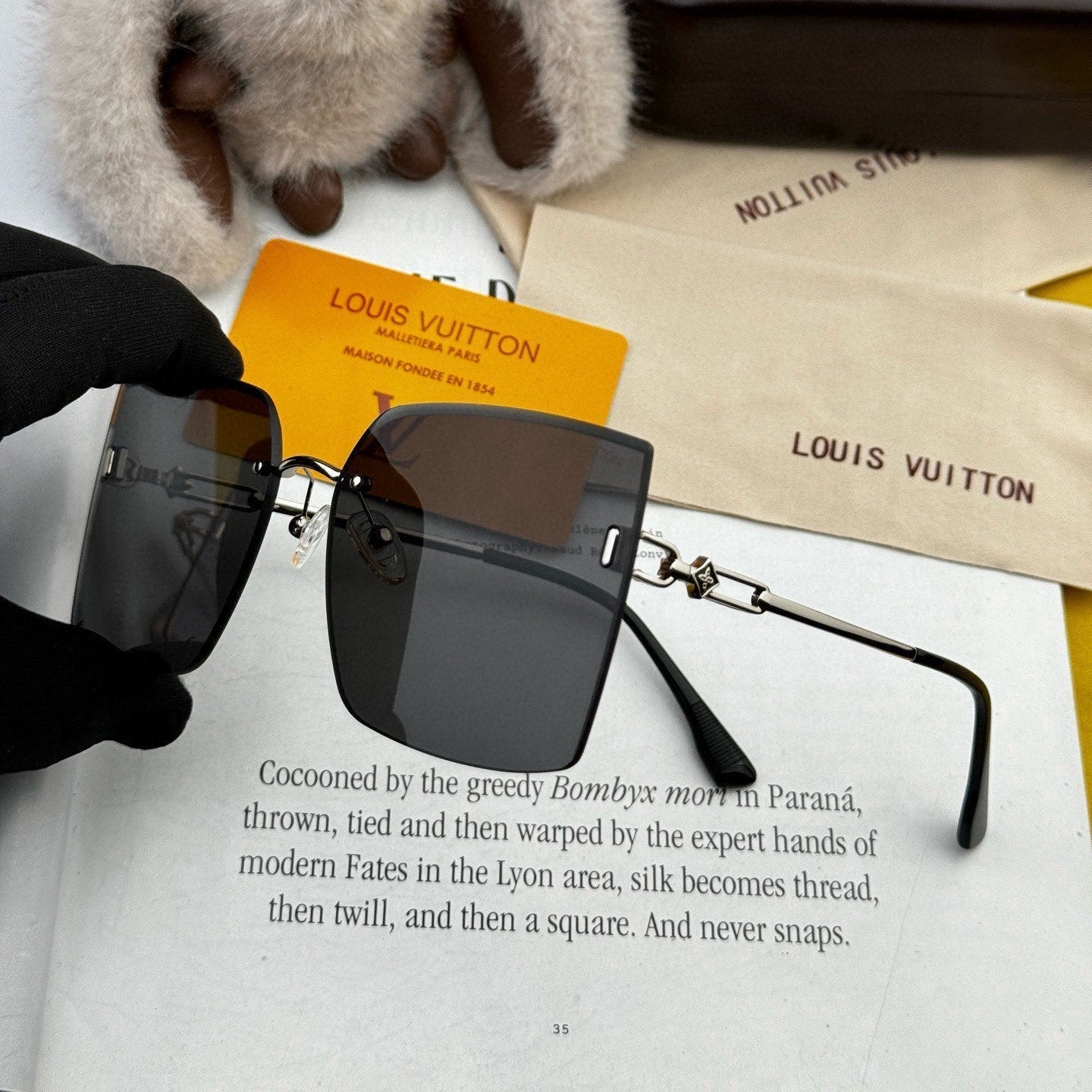 LOUIS VUITTON SQUARE SUNGLASS L9612 IN METAL