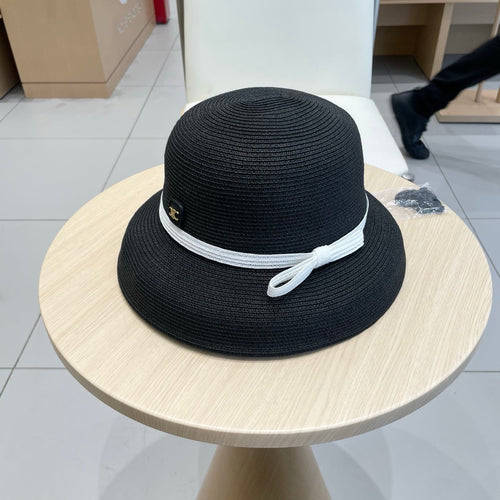 CELINE BUKET HAT MODEL 650561 IN BLACK SPRAY FABRIC