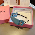BOW HEADBAND IN BABY BLUE DENIM 398854
